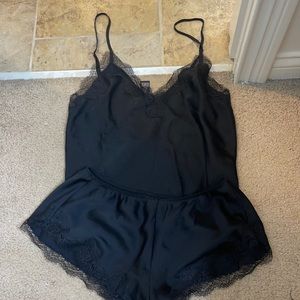 Victoria secret satin black pjs